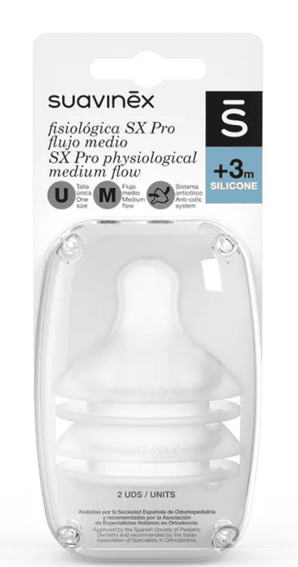 Suavinex Sx Pro 2 Tetinas Fisiológica Fluxo Médio
