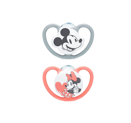 NUK Space Silicone Disney Minnie Chupeta 6-18m X2