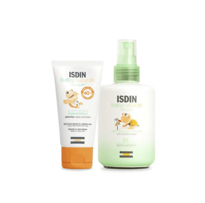 ISDIN BabyNaturals Pack Pomada Regeneradora Zn40 + Água Perfumada | Oferta Escova e Espelho