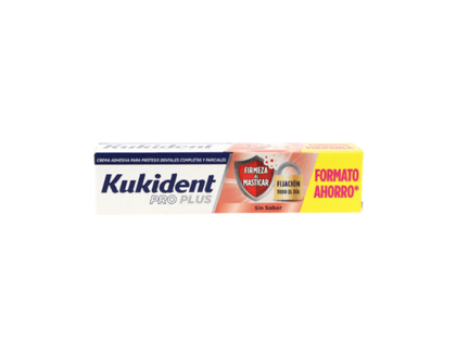 Kukident Pro Plus Firmeza Mastigar Creme Adesivo s/ Sabor 57g