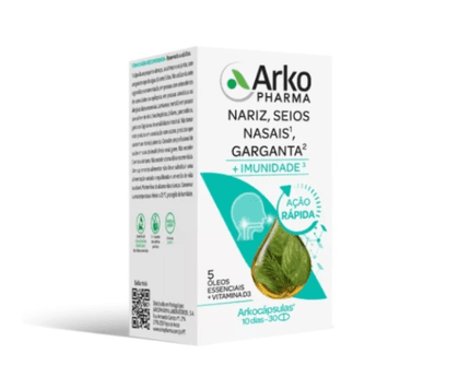Arkocápsulas Nariz Seios Nasais Garganta 30 Cápsulas