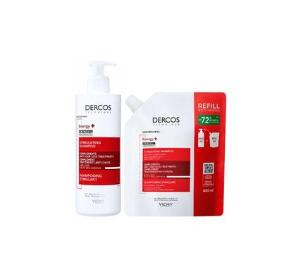 Dercos Energy+ Champô Estimulante 400mL + Recarga