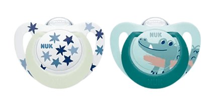 Nuk Chupeta Star Day & Night Silicone 18-36m X2