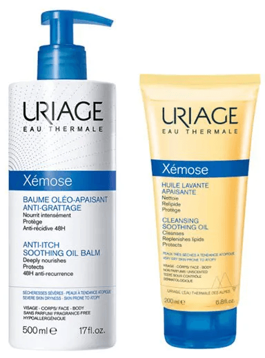Uriage Xémose Bálsamo Óleo Limpeza Apaziguador 500 mL Com Oferta De Óleo Lavante Apaziguante 200 mL