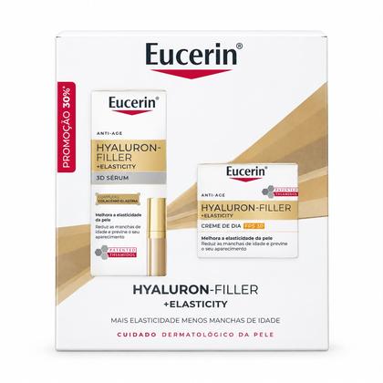 Coffret Eucerin Hyaluron-Filler+Elasticity Sérum 3D 30 mL + Eucerin Hyaluron-Filler+Elasticity Creme de Dia FPS30 50 mL